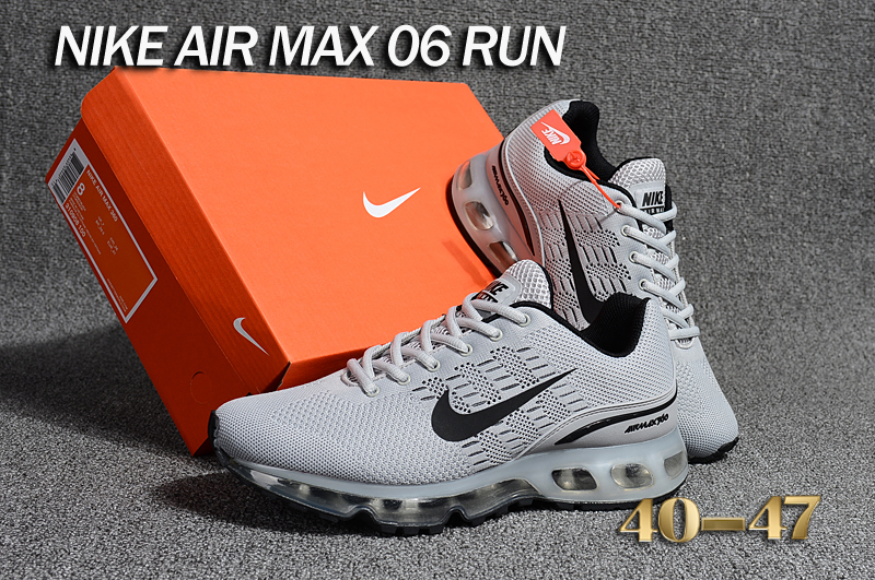 Nike Air Max 06 Run Grey Black Shoes - Click Image to Close